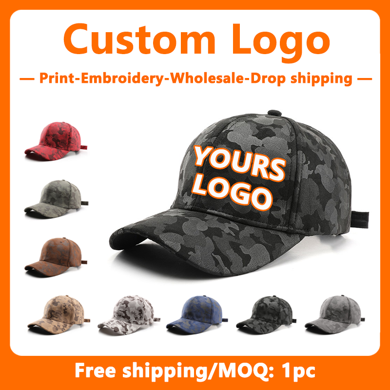 Embroidery Design Logo - Custom Logo Embroidery Camouflage Hat for