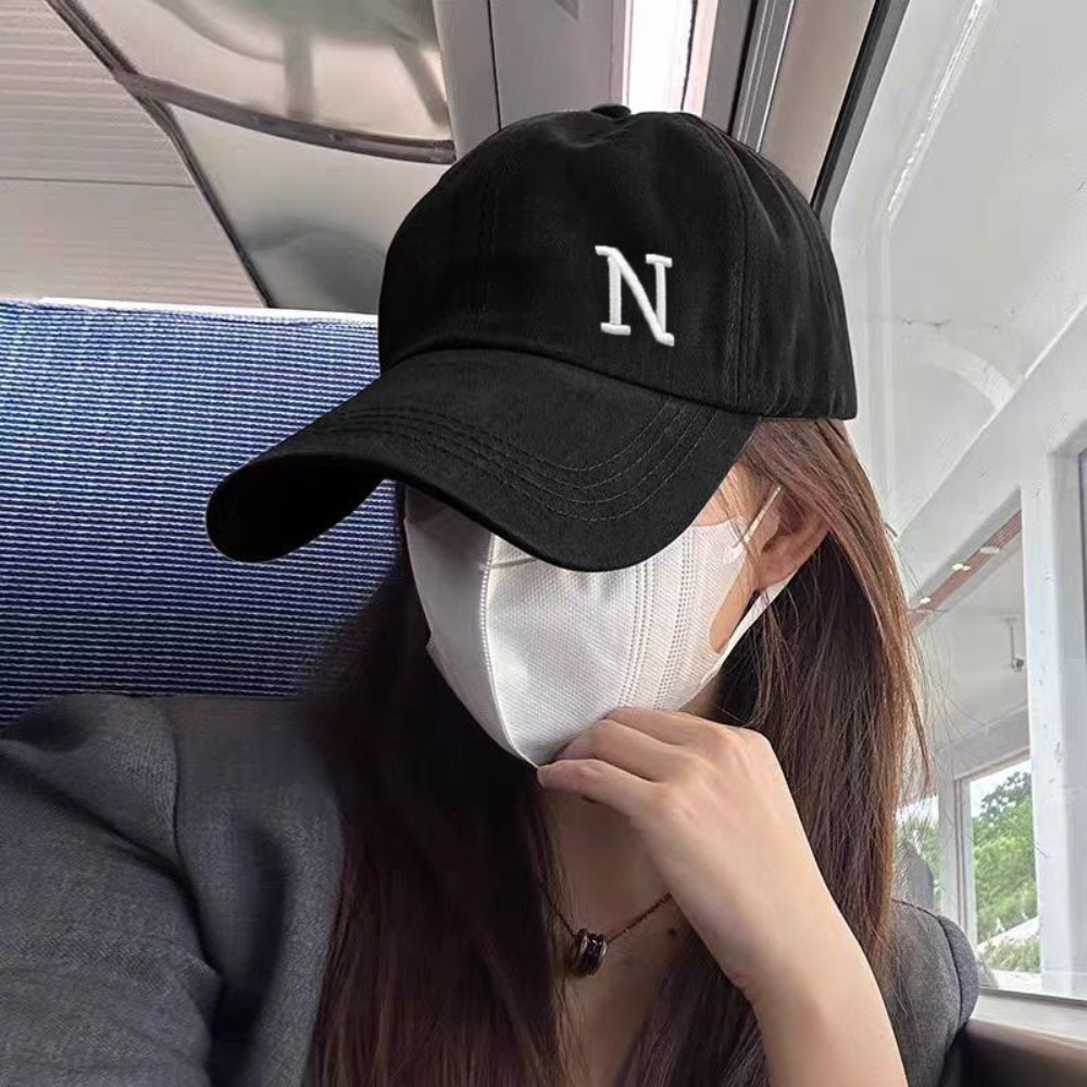 Embroidery Letter N - Casual N Letter Embroidery Baseball Cap
