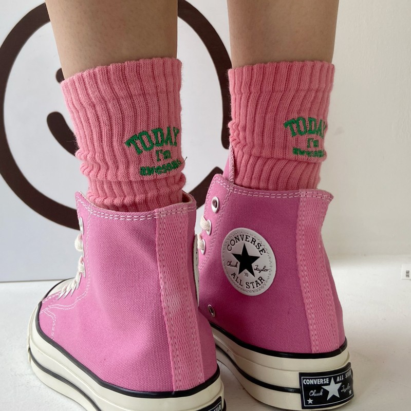 Embroidery On Socks - For Men Women Couple Funny Cotton