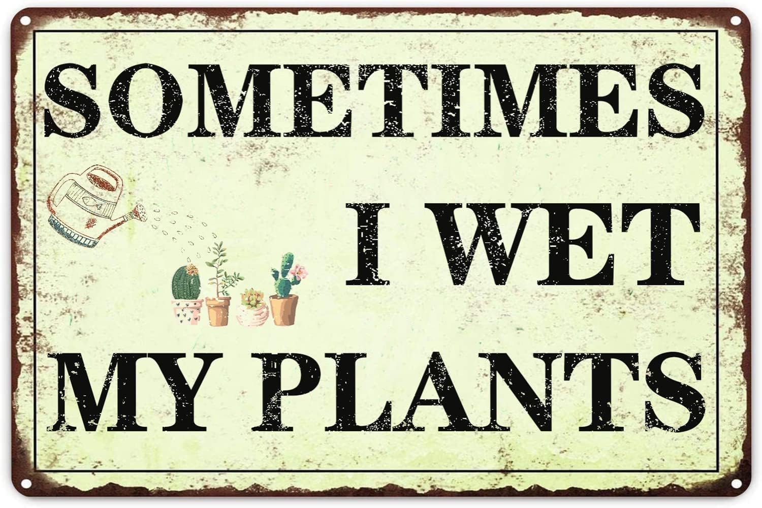Embroidery Wall Art - Funny Garden Decor Sometimes I Wet