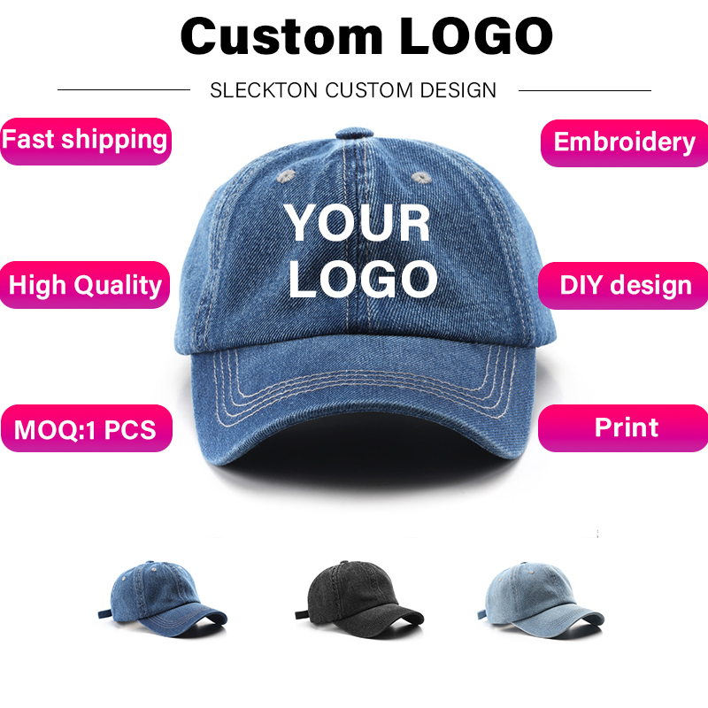Embroidery Design Logo - SLECKTON Custom Hat Logo Embroidery Baseball
