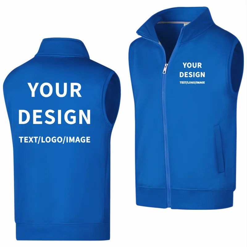 Embroidery Design Logo - Monochrome Velvet Warm Vest, Custom Design,