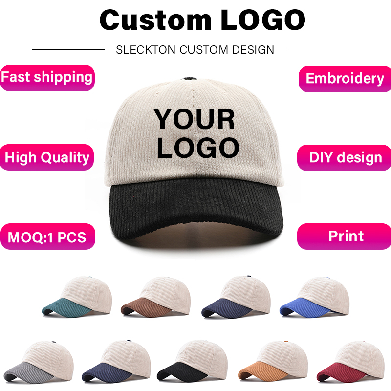 Embroidery Design Logo - SLECKTON Logo Custom Baseball Cap for