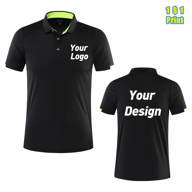 Embroidery Design Logo - Quick-Drying Breathable Sports Polo Shirt Custom