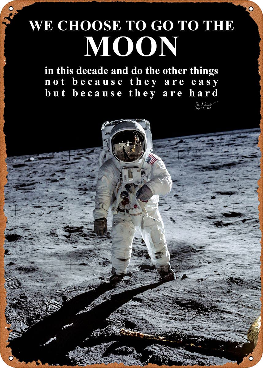 Embroidery Wall Art - Apollo 11 Moon Landing JFK Metal