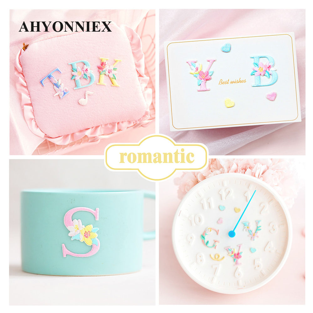 1 Piece Flower English Letters - Embroidery Letter N review and price