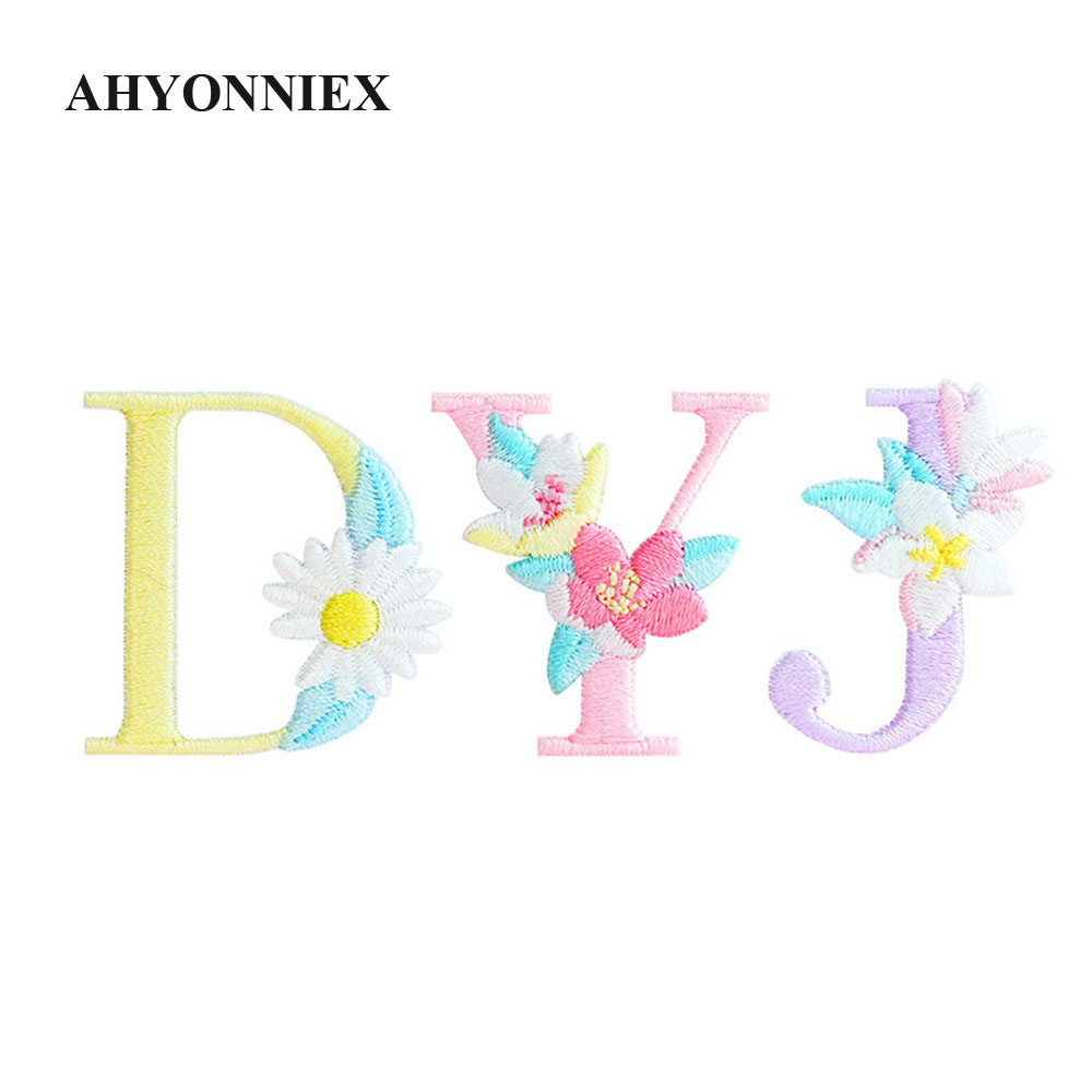 1 Piece Flower English Letters - Embroidery Letter N review and price