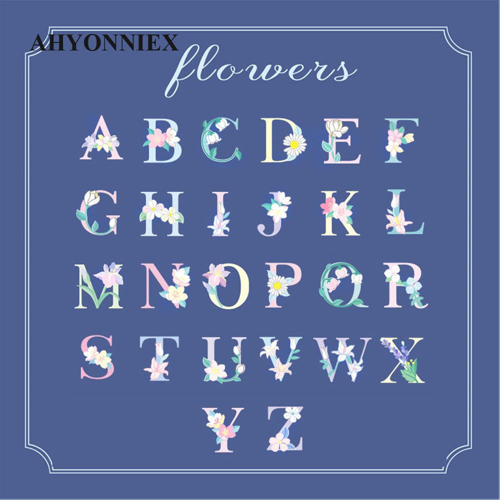 1 Piece Flower English Letters - Embroidery Letter N review and price