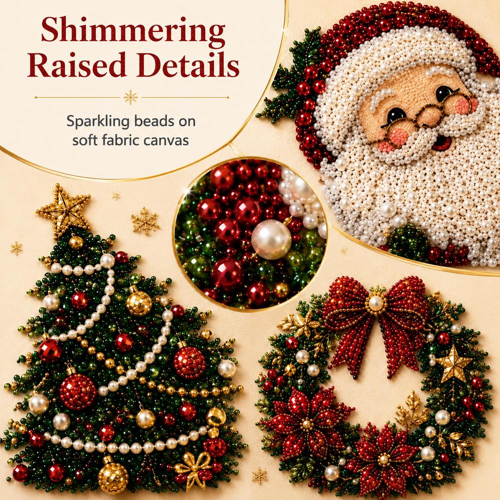Christmas Santa Claus Pearl Ar - Embroidery Wall Art review and price
