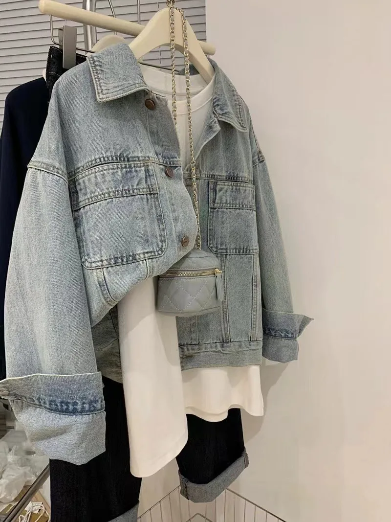 Denim Coat Women Y2k Spring Au - Embroidery Jeans review and price