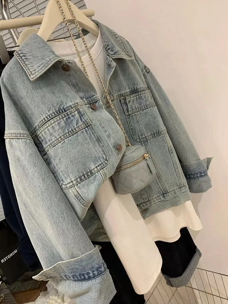 Denim Coat Women Y2k Spring Au - Embroidery Jeans review and price
