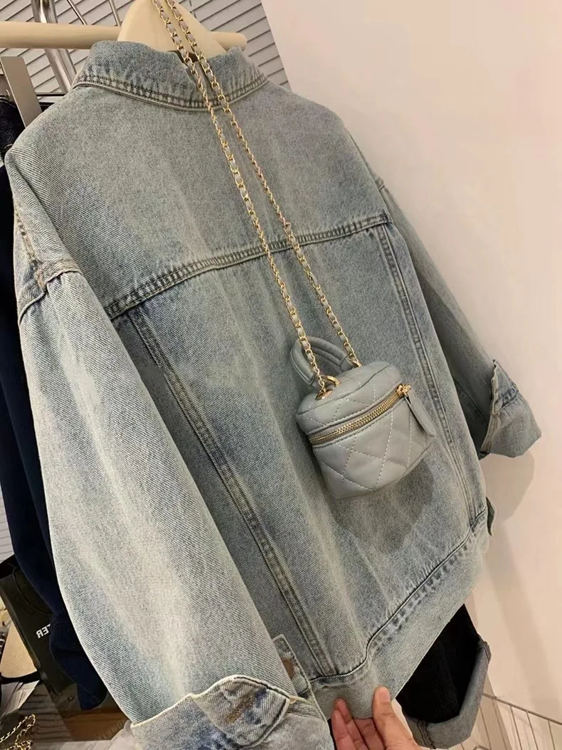 Denim Coat Women Y2k Spring Au - Embroidery Jeans review and price
