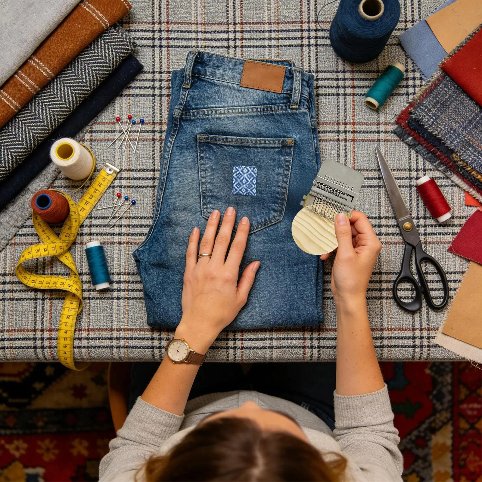 Darning Loom Patch Darning Sew - Embroidery Jeans review and price
