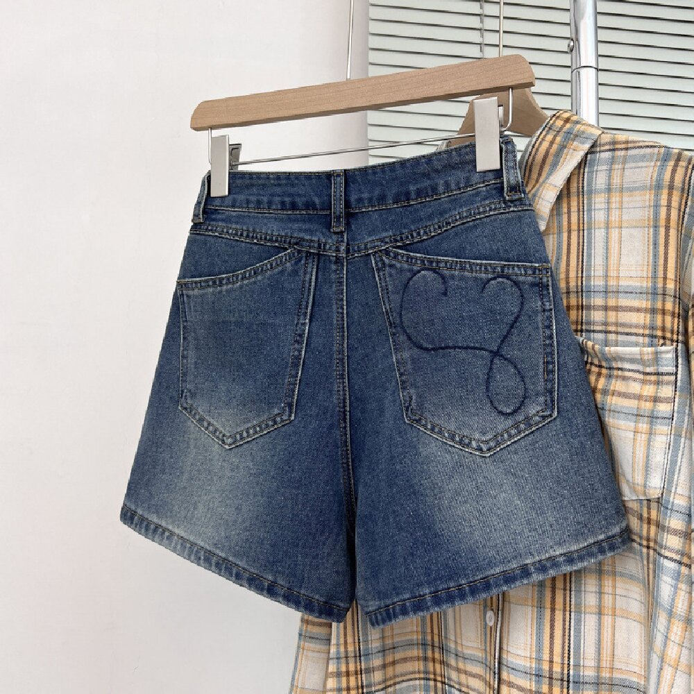 Vintage Embroidered Denim Shor - Embroidery Jeans review and price