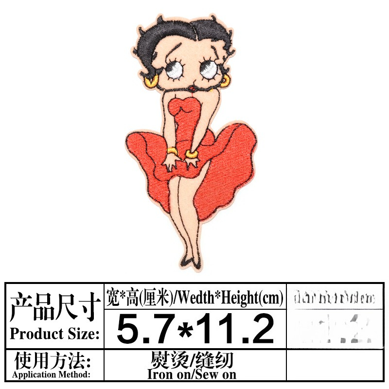 Betty Boop Patch High Color Va - Embroidery Patches review and price