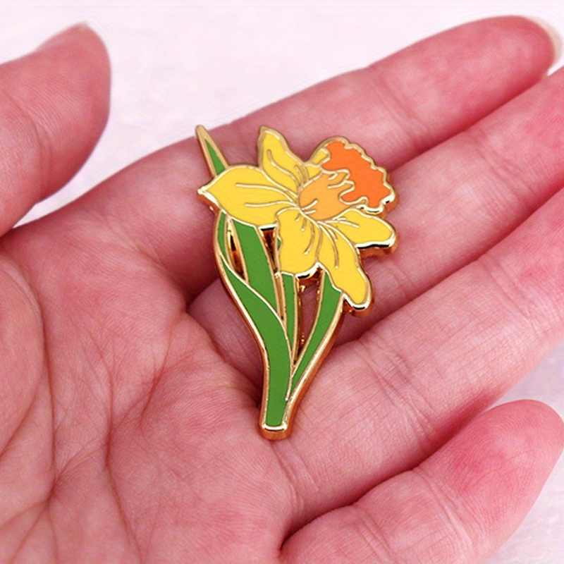 Yellow Daffodil Brooch Herbace - Embroidery Legacy review and price