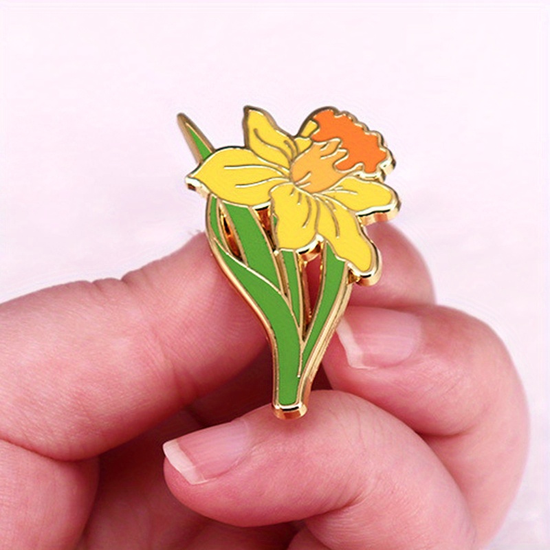 Yellow Daffodil Brooch Herbace - Embroidery Legacy review and price