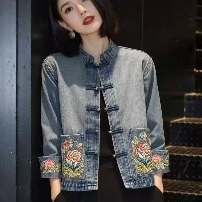 Spring Autumn Beautiful Embroi - Embroidery Jeans review and price