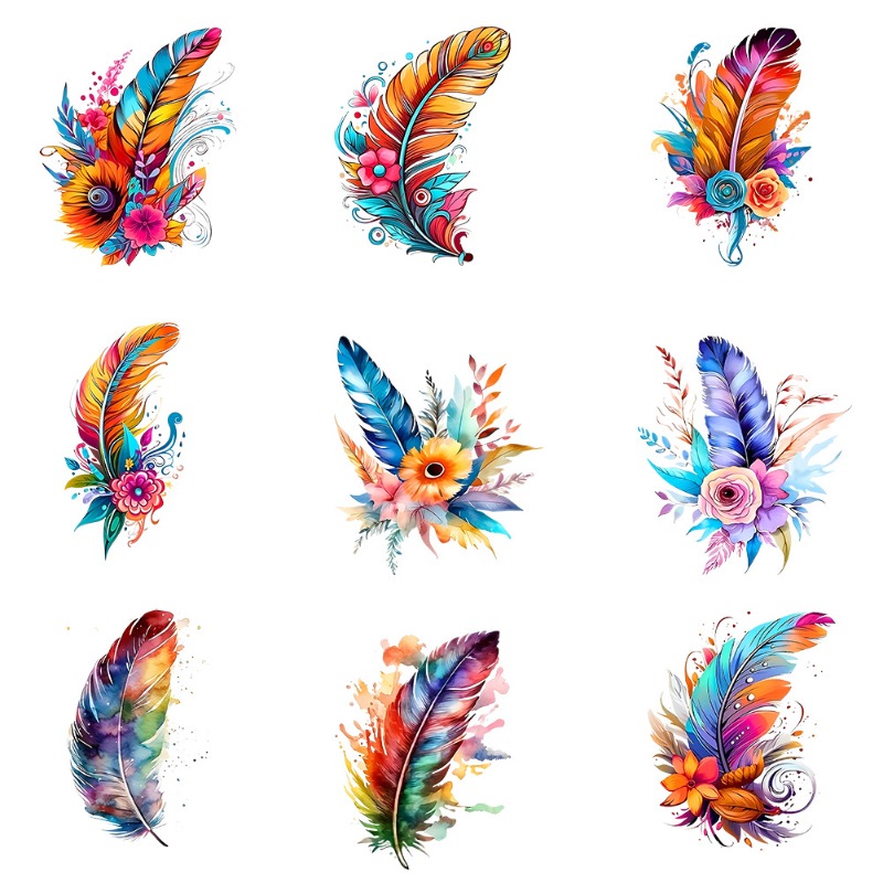 Colorful Feather Bohemian Iron - Embroidery Patches review and price