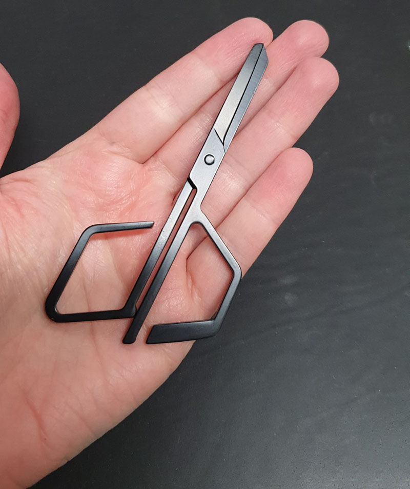 1Pcs Black Silver Irregular Sc - Embroidery Scissors Small review and price