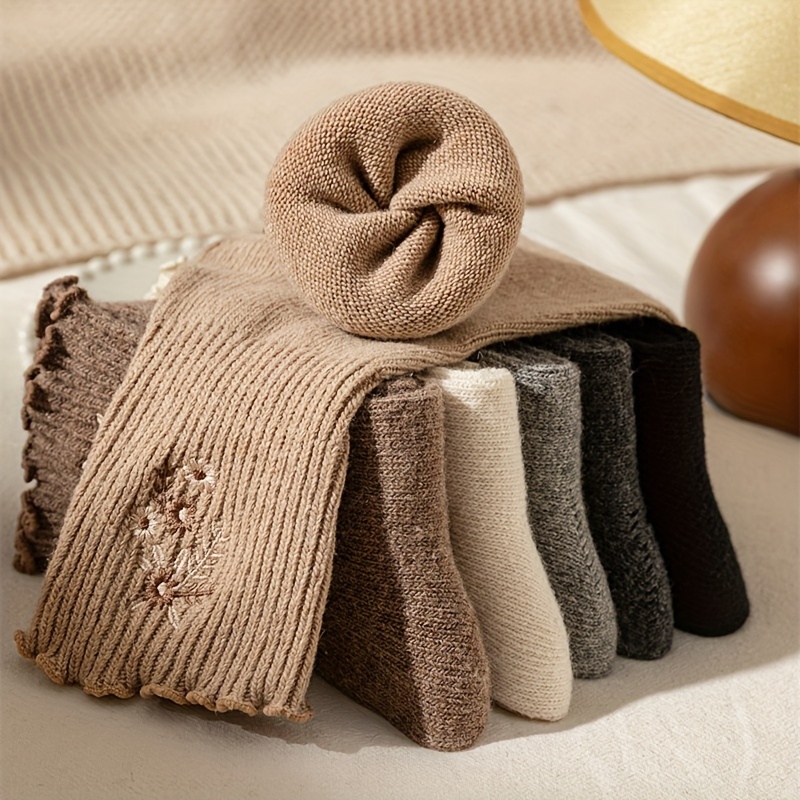 6Pair Plush Embroidery Small F - Embroidery On Socks review and price