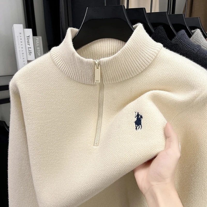 High end zipper stand up colla - Embroidery Design Logo review and price